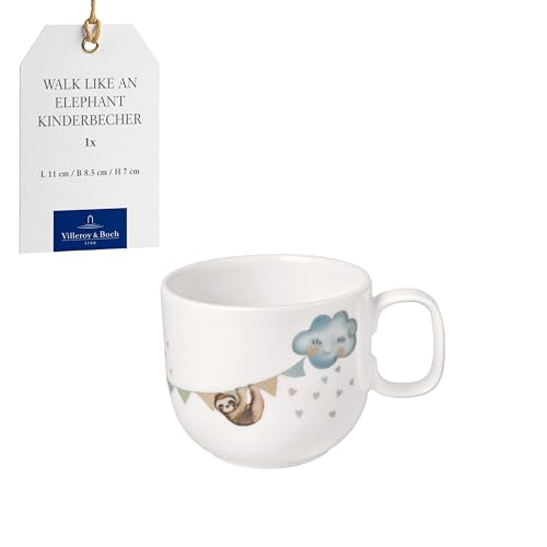 Villeroy & Boch - Boho Kids Walk Like An Elephant Kleiner Kinderbecher Mit Henkel, Tasse Für Kinder, Becher Aus Porzellan, Kindergeschirr, Spülmaschinenfest, Mikrowellensicher, Mehrfarbig von Villeroy & Boch