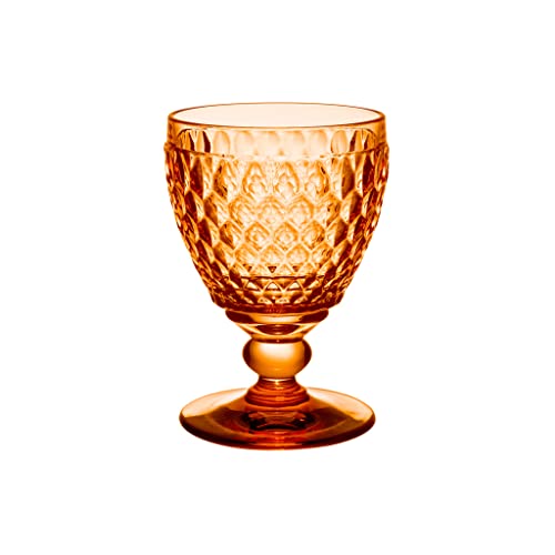 Villeroy & Boch – Boston Apricot Weissweinglas, Kristallglas Farbig Orange, Füllmenge 125 Ml, Spülmaschinenfest von Villeroy & Boch