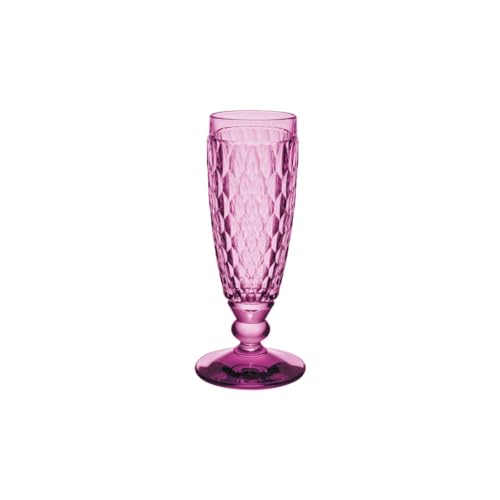 Villeroy & Boch - Boston Berry Sektglas, 120 Ml, Kristallglas Für Champagner Und Schaumwein, Spülmaschinengeeignet, Rosa von Villeroy & Boch