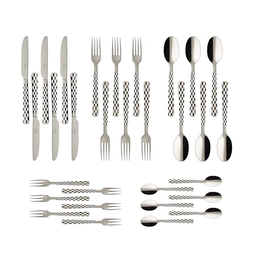 Villeroy & Boch – Boston Besteck Set 30 teilig 6 Personen, spülmaschinenfest, rostfrei, Tafelbesteck, Essbesteck, Gabel, Messer, Besteck 30 tlg., Essbesteck Set, Besteckset, Edelstahl von Villeroy & Boch