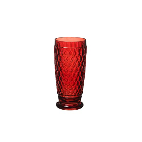 Villeroy & Boch Boston Coloured Longdrinkglas Red, 400 ml, Kristallglas, Rot von Villeroy & Boch