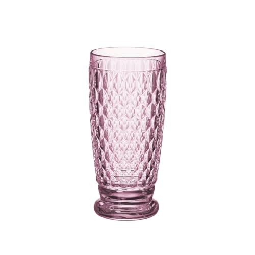 Villeroy und Boch Boston Coloured Longdrinkglas Rose, 400 ml, Kristallglas, Rosa, 1 Stück (1er Pack) von Villeroy & Boch