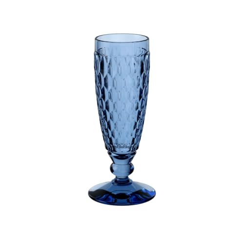 Villeroy und Boch Boston Coloured Sektglas Blue, 150 ml, Kristallglas, Blau, 163 mm von Villeroy & Boch