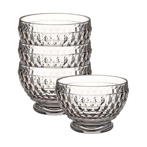 Villeroy & Boch Boston Schale 4 Stück Nr. 1172990760 und 4er Set EKM Living Edelstahl Strohhalme von Villeroy & Boch