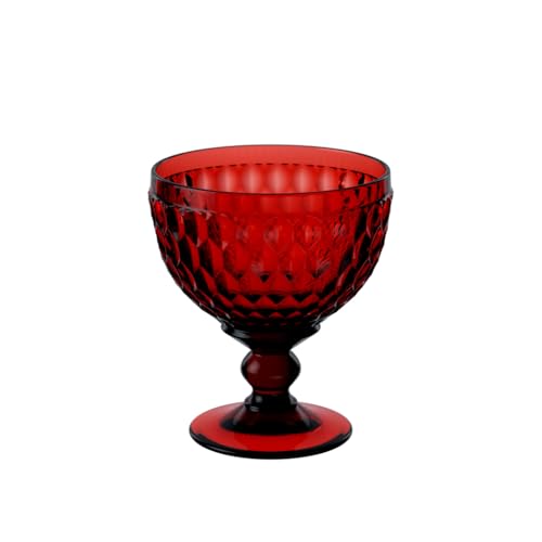 Villeroy & Boch - Boston col. Sektschale red, extravagantes, formschönes Glas für Sekt und Champagner, Kristallglas, rot, 400 ml von Villeroy & Boch