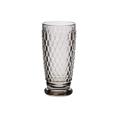 Villeroy und Boch Boston Coloured Longdrinkglas Smoke, 400 ml, Kristallglas, Grau, 16.3 x 11.2 x 11.2 cm von Villeroy & Boch