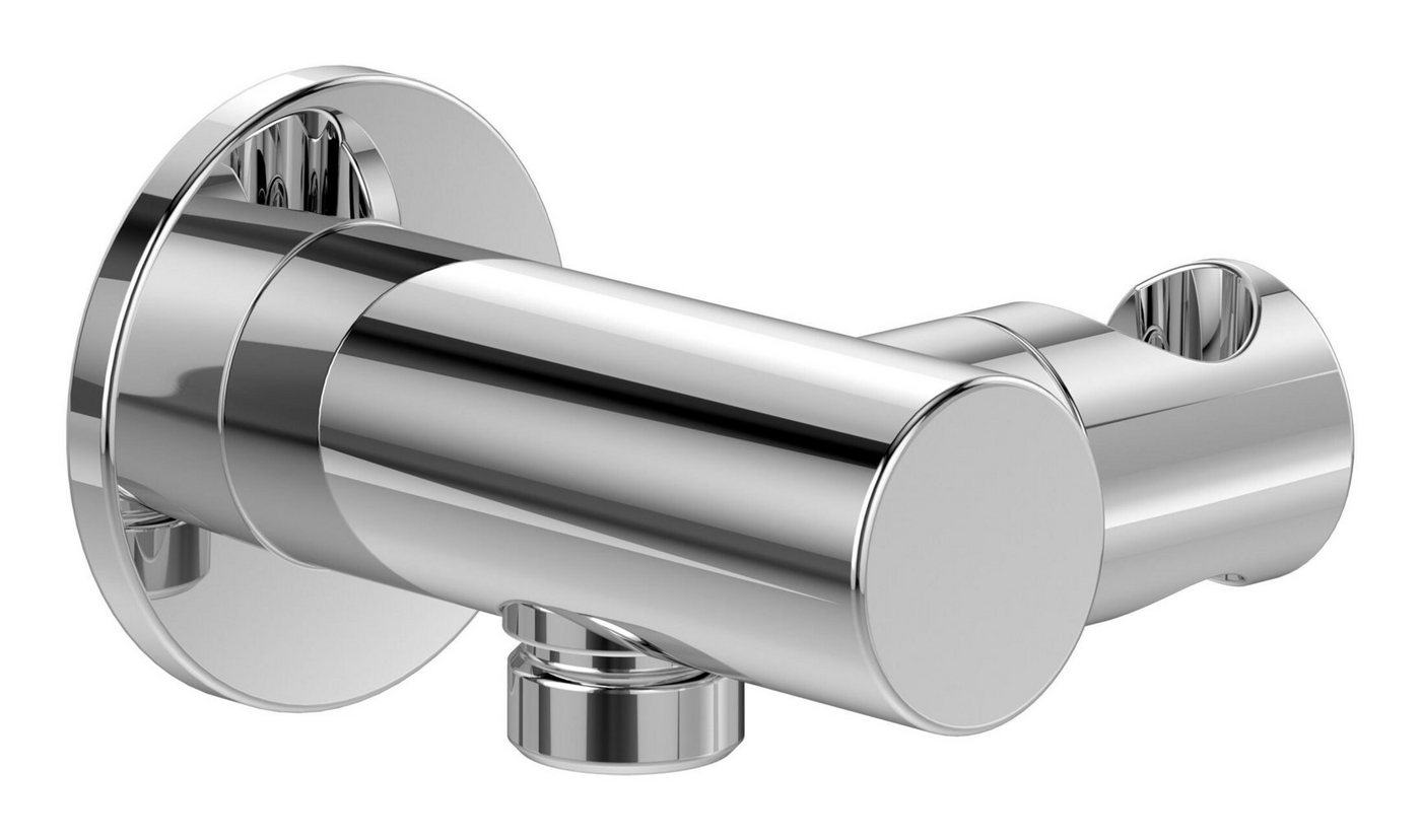 Villeroy & Boch Brausehalter Universal Showers, Handbrausehalter, Rund, mit Schlauchanschluss - Chrom von Villeroy & Boch