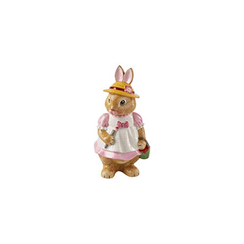 Villeroy und Boch Bunny Tales Anna, groß, putzige Figur für die Festtafel, Premium Porzellan, rose/braun, 10,5 x 11 x 22 cm, bunt, 10,5 x 11 x 22 von Villeroy & Boch