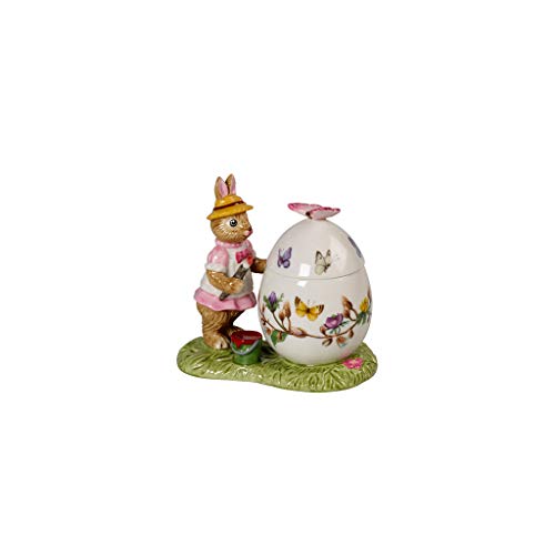 Villeroy und Boch Bunny Tales Osterei-Dose Anna malt, Figur für die Ostertafel aus Hartporzellan, 11 x 6,5 x 10 cm, bunt, 11 x 6,5 x 10 von Villeroy & Boch