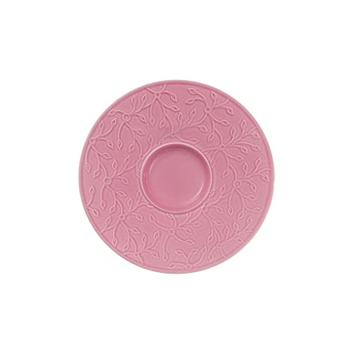 Villeroy und Boch Caffè Club Floral Touch of Rose Untertasse, 14 cm, Premium Porzellan, Pink von Villeroy & Boch