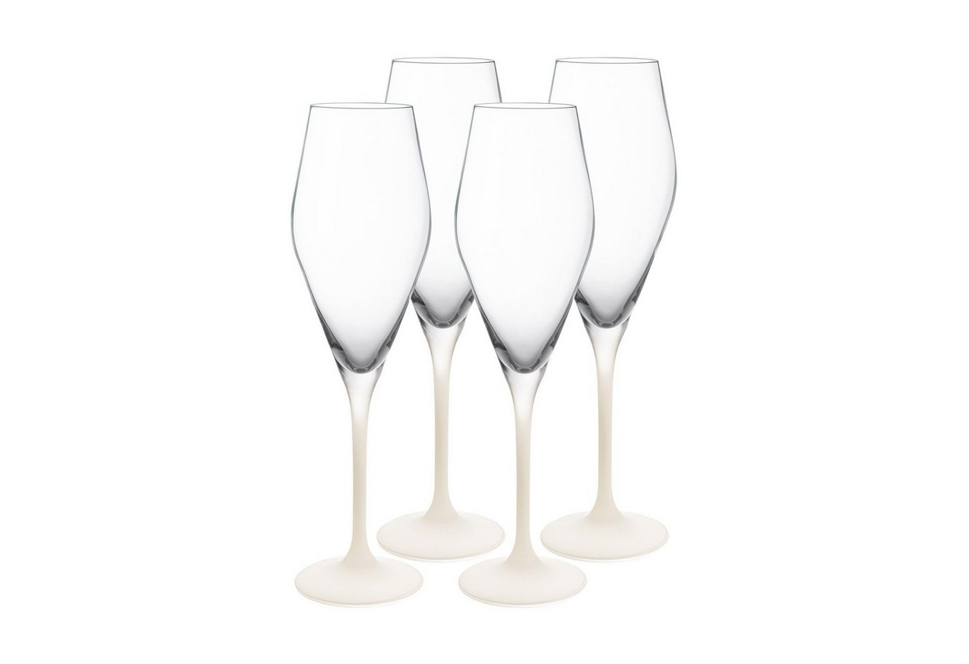 Villeroy & Boch Champagnerglas Manufacture Rock Champagnergläser 260 ml 4er Set, Glas von Villeroy & Boch
