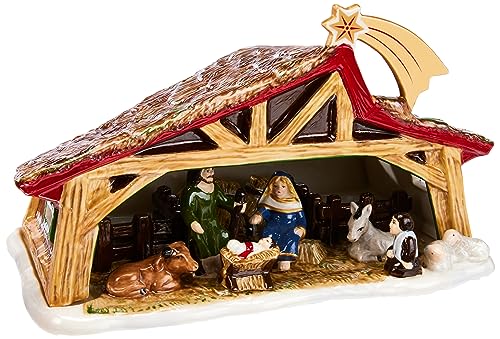 Villeroy und Boch Christmas Toy's Memory Krippe, dekorative Krippe für unter den Weihnachtsbaum, Hartporzellan, bunt, 27 x 16 x 16 cm von Villeroy & Boch