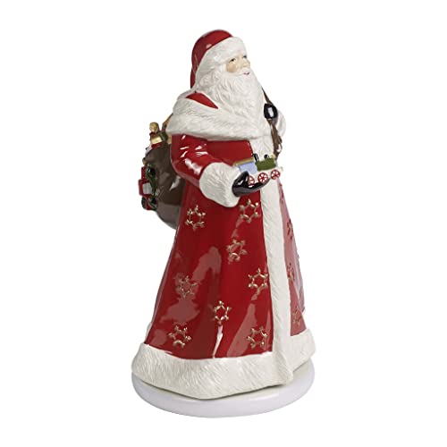 Villeroy und Boch Christmas Toys Memory Santa drehend, Santa Claus Figur mit Drehfunktion, Hartporzellan, Metall, bunt von Villeroy & Boch