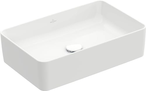 Villeroy & Boch Collaro Aufsatzwaschbecken, 560 x 360 mm, ohne Hahnloch, ohne Überlauf, geschliffen, 4A2056; Farbe: Weiß Ceramicplus von Villeroy & Boch