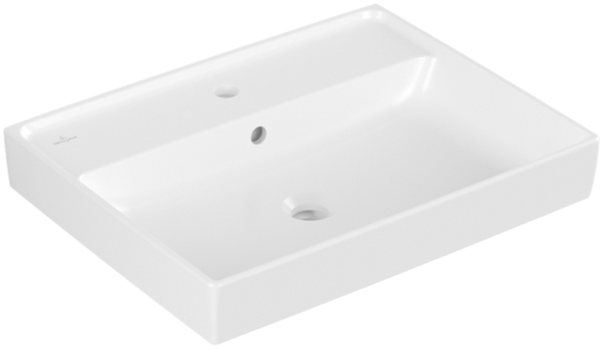 Villeroy & Boch Collaro Waschtisch, 1 Hahnloch, mit Überlauf, 600x470mm, 4A3360RW von Villeroy & Boch