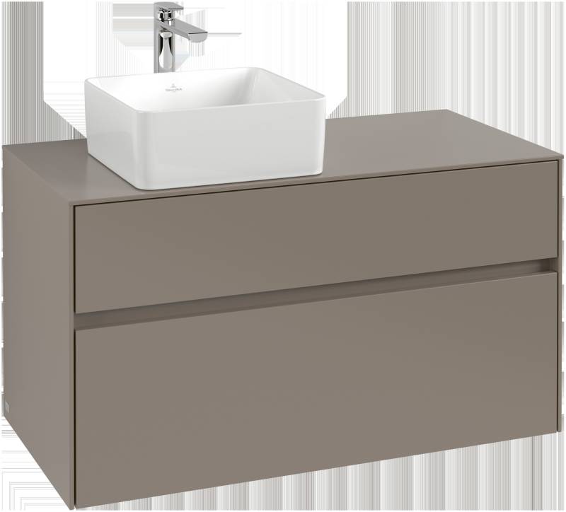 Villeroy & Boch Collaro Waschbeckenunterschrank, 2 Auszüge, Waschbecken links, 1000x548x500mm, C03900VN von Villeroy & Boch