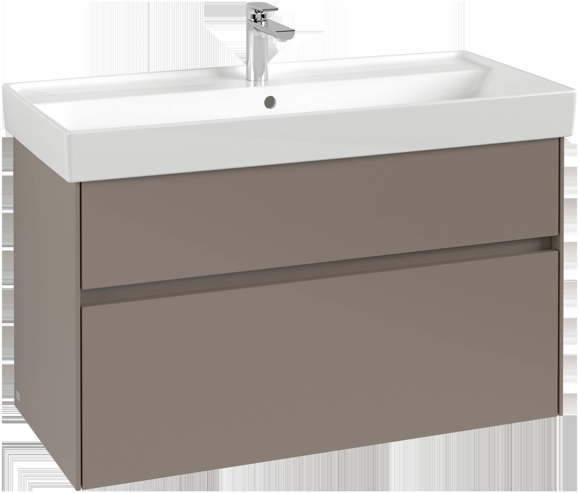 Villeroy & Boch Collaro Waschbeckenunterschrank, 2 Auszüge, Waschbecken mittig, 954x546x444mm, C01100AA von Villeroy & Boch