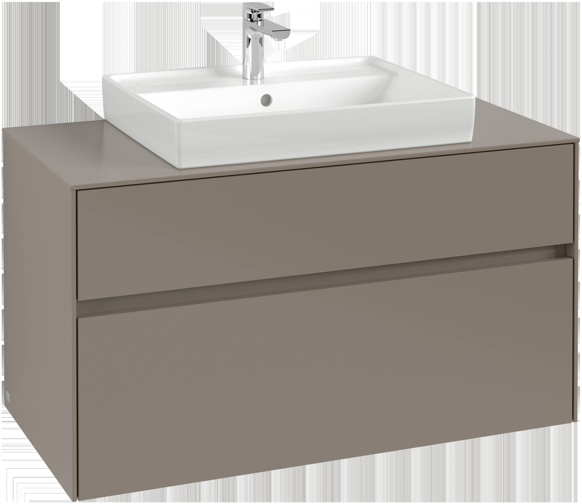 Villeroy & Boch Collaro Waschbeckenunterschrank, 2 Auszüge, Waschbecken mittig, Wandmontage, 1000x548x500mm, C01900VL von Villeroy & Boch