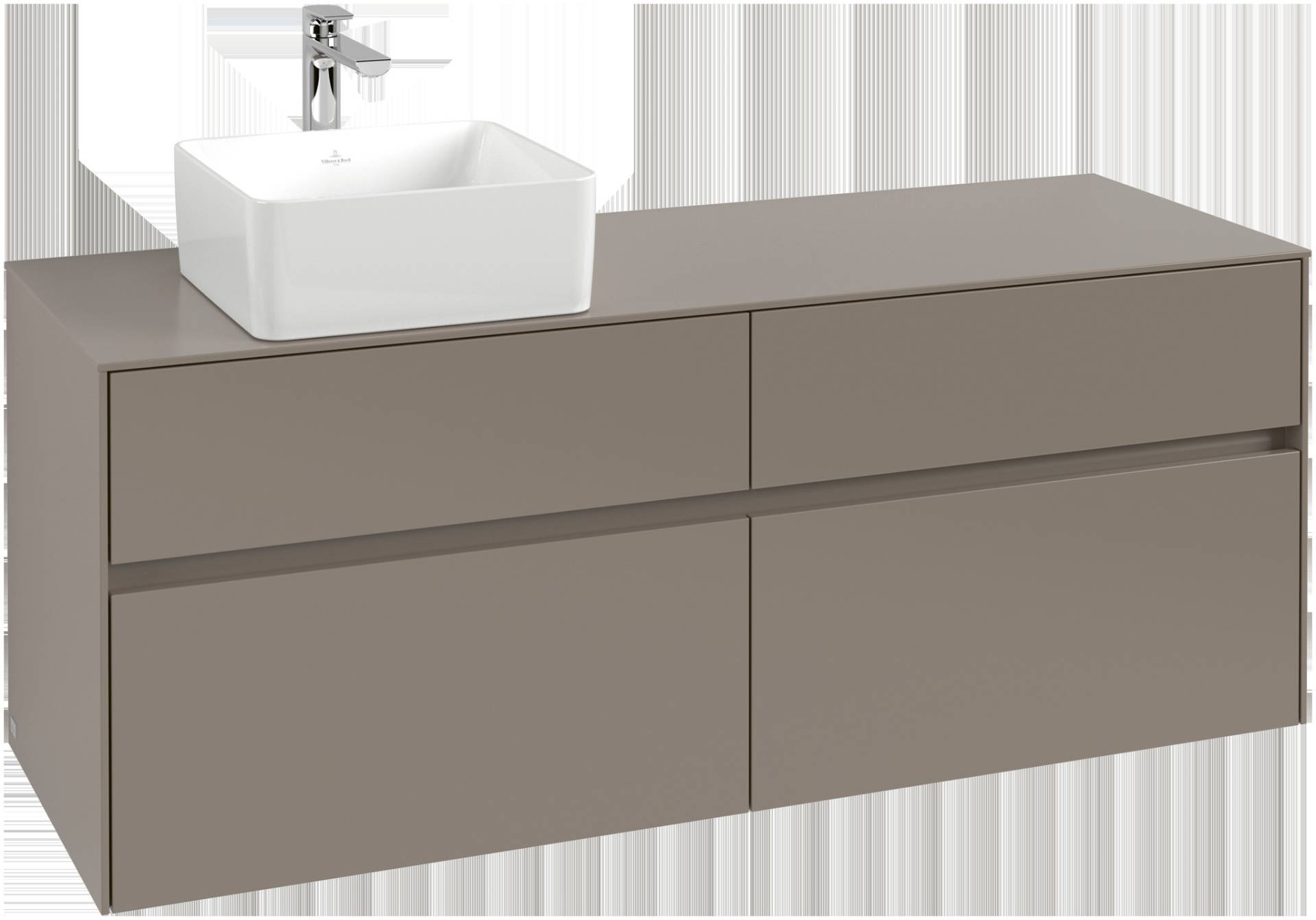 Villeroy & Boch Collaro Waschbeckenunterschrank, 4 Auszüge, Waschbecken links, Wandmontage, 1400x548x500mm, C04600VL von Villeroy & Boch