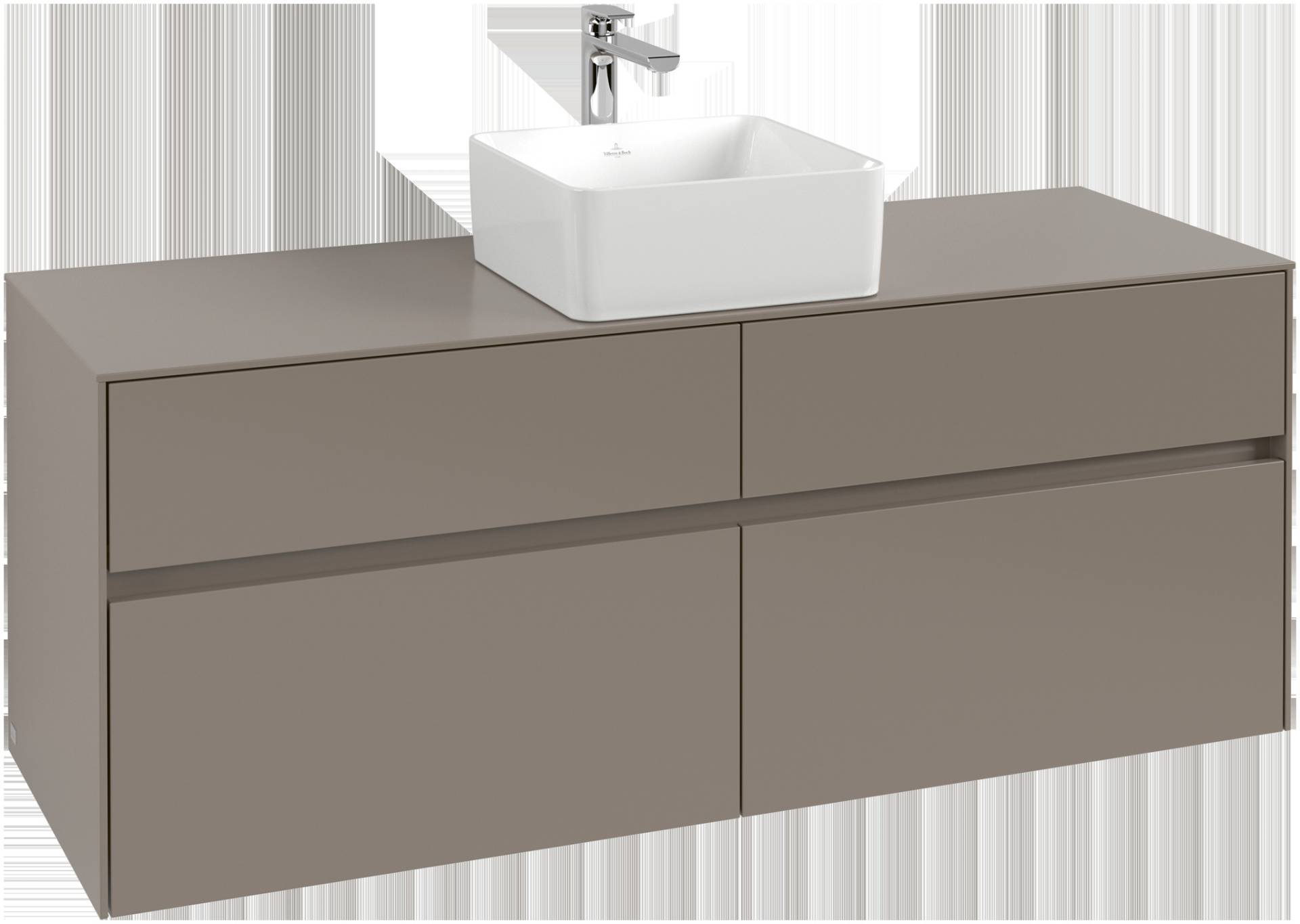 Villeroy & Boch Collaro Waschbeckenunterschrank, 4 Auszüge, Waschbecken mittig, 1400x548x500mm, C04500VR von Villeroy & Boch