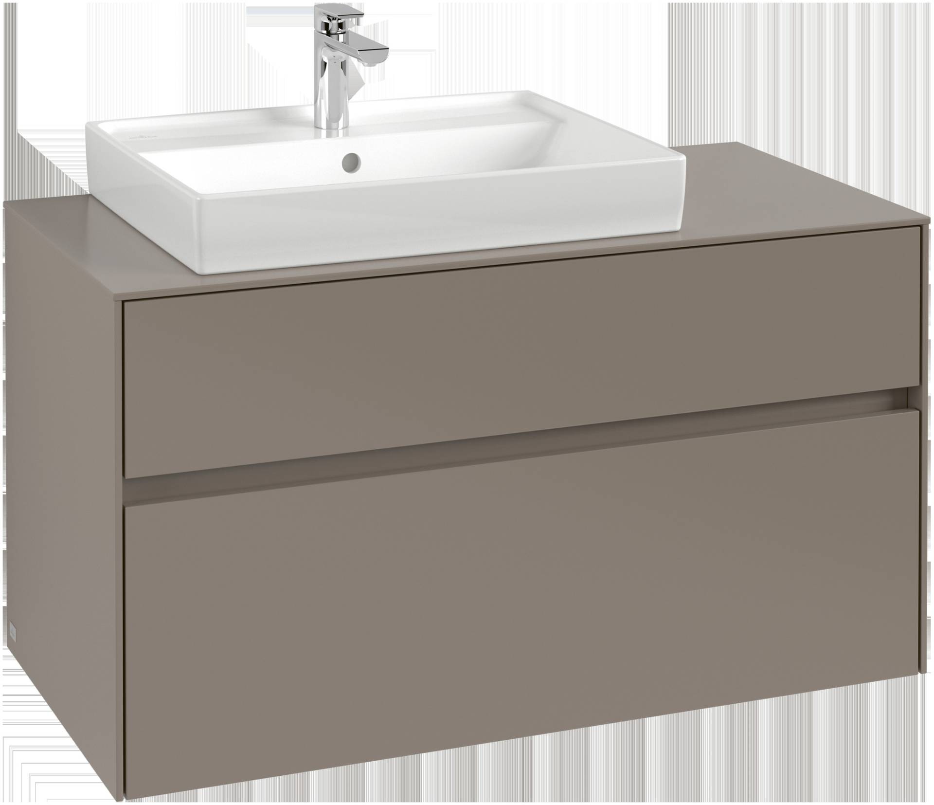 Villeroy & Boch Collaro Waschbeckenunterschrank, Wandhängend, 2 Auszüge, Waschbecken links, 1000x548x500mm, C01700VN von Villeroy & Boch