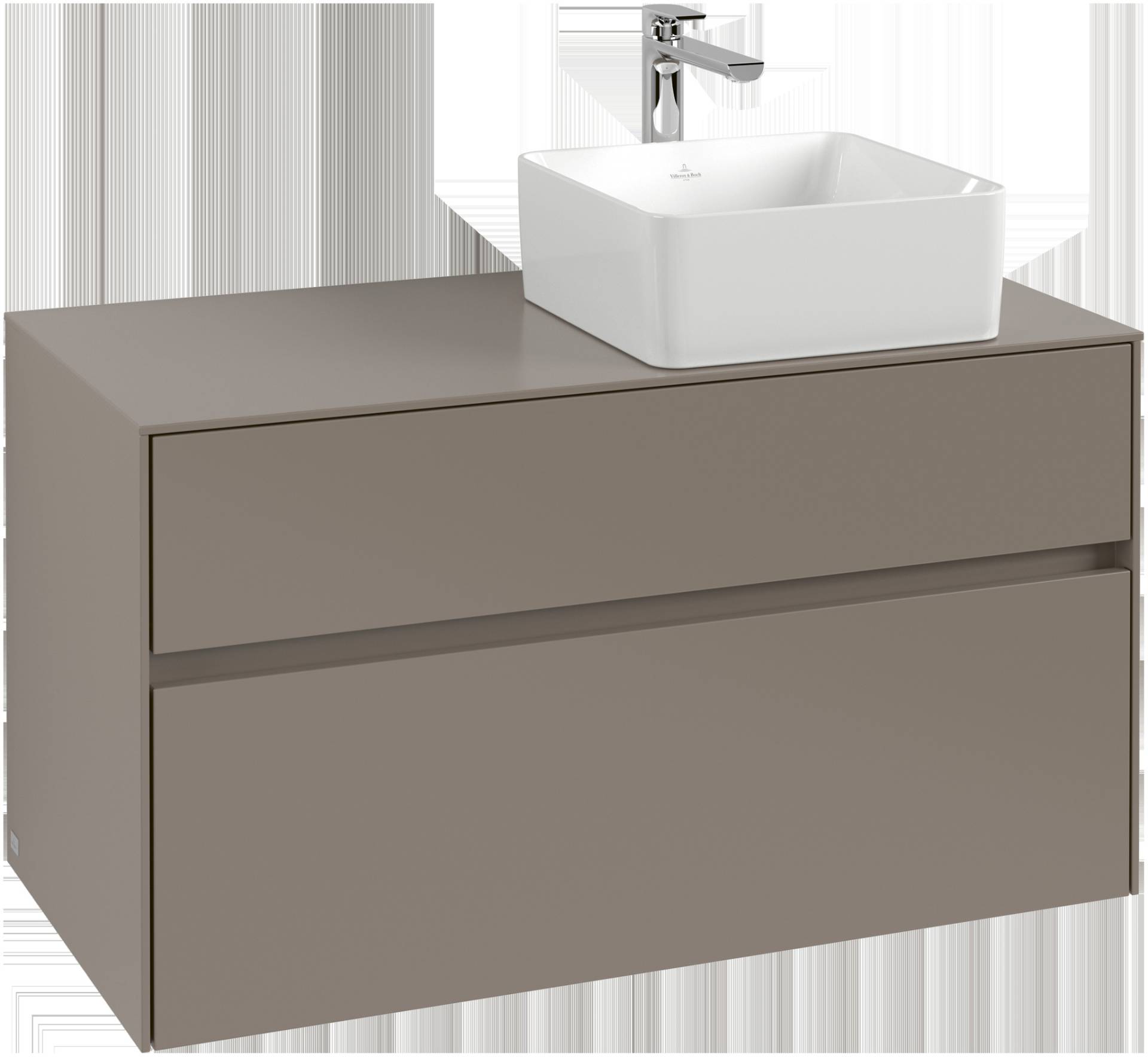 Villeroy & Boch Collaro Waschbeckenunterschrank, Wandhängend, 2 Auszüge, Waschbecken rechts, 1000x548x500mm, C04000VM von Villeroy & Boch