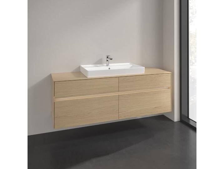 Villeroy & Boch Collaro Waschtischunterschrank 160 x 54,8 cm mit 4 Auszügen und LED Licht, für WT mittig 1639528 von Villeroy-&-Boch