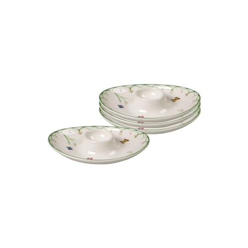 Villeroy & Boch Colourful Spring Eierbecher 4 Stück Nr. 1486631950 und 4er Set EKM Living Edelstahl Strohhalme von Villeroy & Boch