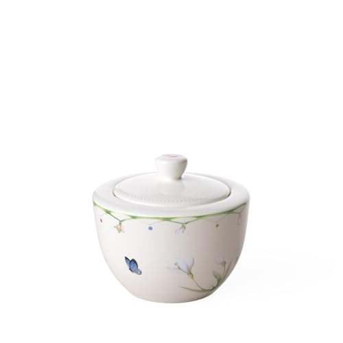 Villeroy & Boch – Colourful Spring Zuckerdose 300 Ml Weiß/Bunt, Spülmaschinenfest, Mikrowellensicher, Dose Frühling, Deko Ostern, Oster Deko, Frischhaltedose, Vorratsdose, Premium Porzellan von Villeroy & Boch