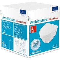 Villeroy & Boch Combi-Pack ARCHITECTURA inkl. Wand-WC tief DirectFlush, spülrandlos und WC-Sitz weiß von Villeroy & Boch