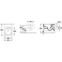 Villeroy & Boch Combi-Pack AVENTO inkl. Wand-WC tief DirectFlush und WC-Sitz SlimSeat weiß von Villeroy & Boch