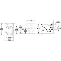 Villeroy & Boch Combi-Pack O.NOVO inkl. Wand-WC tief DirectFlush und WC-Sitz weiß von Villeroy & Boch