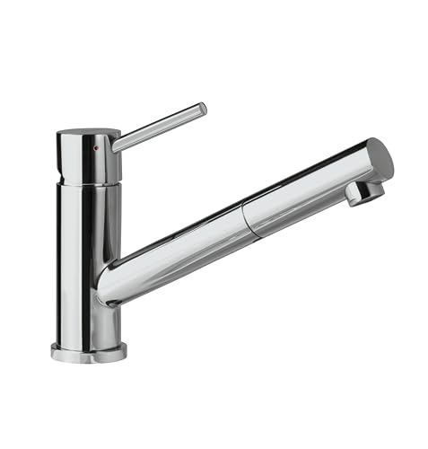 Villeroy & Boch Como Shower Küchenarmatur, Hochdruck, Wasserhahn Küche mit ausziehbarer Brause und 120° Schwenkbereich, Spültischarmatur wassersparend, Auslauf Höhe 120mm, Edelstahl massiv, poliert von Villeroy & Boch