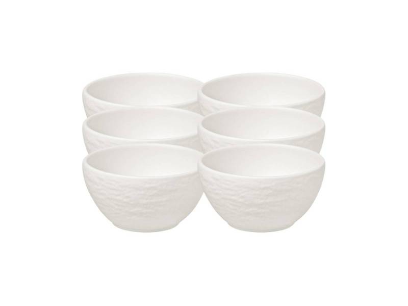 Villeroy & Boch Geschirr-Set Manufacture Rock blanc Dipschälchen 8 cm Set6, Porzellan von Villeroy & Boch