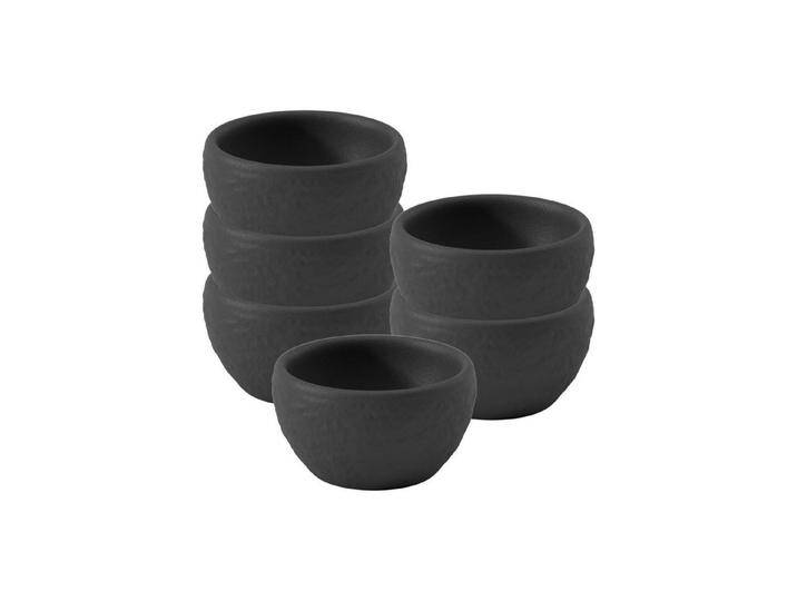 Villeroy & Boch Eierbecher Manufacture Rock Eierbecher ø 4,8 cm 6er Set, (6er Set, 6-tlg., 6x Eierbecher), schwarz von Villeroy-&-Boch