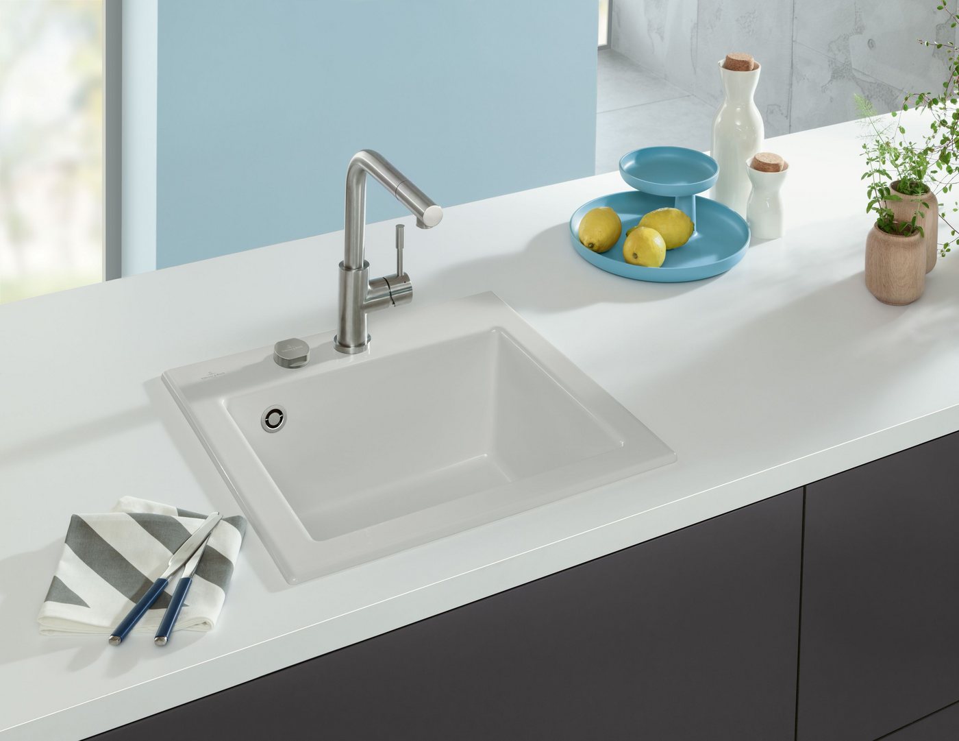 Villeroy & Boch Einbauspüle Keramikspüle 331502AM, Subway 50 S von Villeroy & Boch