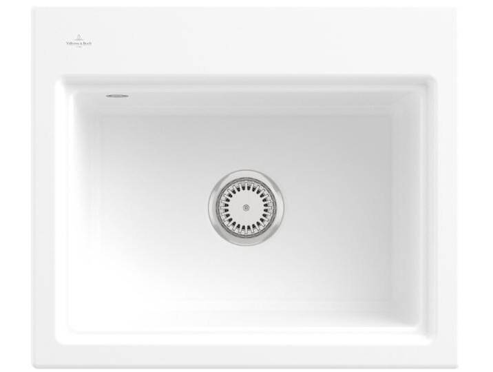 Villeroy & Boch Einbauspüle Keramikspüle 336A1FRW, Subway Style 60 S Flat von Villeroy-&-Boch
