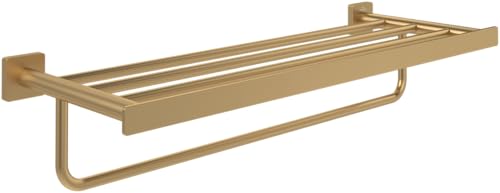 Villeroy & Boch Elements - Striking Handtuchablage, Handtuchhalter mit Ablage für Wandmontage, Handtuchablage mit Handtuchstange, Länge 595 mm, eckig, Brushed Gold Villeroy & Boch Elements - Striking Handtuchablage, Handtuchhalter mit Ablage für Wandmontage, Handtuchablage mit Handtuchstange, Länge 595 mm, eckig, Brushed Gold von Villeroy & Boch