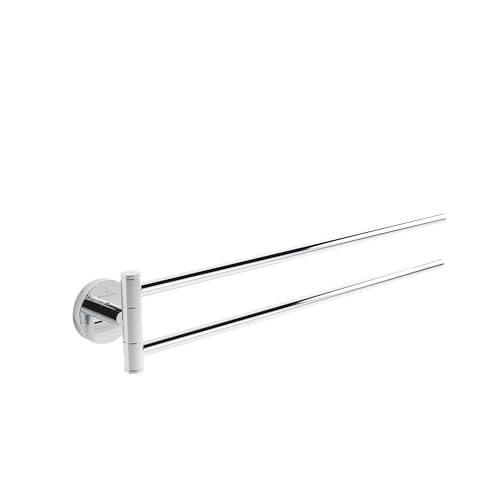 Villeroy & Boch Elements - Tender Handtuchhalter zweiarmig, Handtuchhalter Bad für Wandmontage, Handtuchstange aus Zink, Badetuchhalter rund, Länge 400 mm, Chrom von Villeroy & Boch