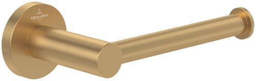 Villeroy & Boch Elements - Tender Toilettenpapierhalter ohne Deckel, Klopapierhalter für Wandmontage, Klorollenhalter aus Zink, WC-Papierhalter rund, Brushed Gold Villeroy & Boch Elements - Tender Toilettenpapierhalter ohne Deckel, Klopapierhalter für Wandmontage, Klorollenhalter aus Zink, WC-Papierhalter rund, Brushed Gold von Villeroy & Boch