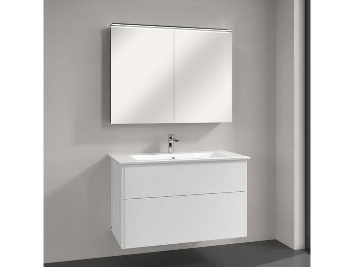 Villeroy & Boch Finero Waschtischunterschrank 100 cm mit Waschtisch und Spiegelschrank, 2 Auszüge 1479274 von Villeroy-&-Boch