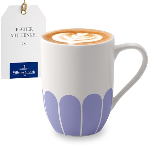 Villeroy & Boch - Fleur bleu Henkelbecher blau, Spülmaschinenfest, Mikrowellensicher, Becher für Kaffee & Heißgetränke, Teetasse, Tasse mit Griff, Kaffeebecher, Kaffeetasse, Premium Porzellan von Villeroy & Boch