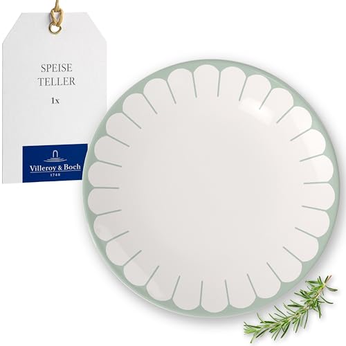 Villeroy & Boch - Fleur vert Speiseteller grün, Spülmaschinenfest, Mikrowellensicher, Porzellanteller für Hauptgerichte, Großer Teller, Geschirr Keramik Stapelbar, Essteller, Premium Porzellan Villeroy & Boch - Fleur vert Speiseteller grün, Spülmaschinenfest, Mikrowellensicher, Porzellanteller für Hauptgerichte, Großer Teller, Geschirr Keramik Stapelbar, Essteller, Premium Porzellan von Villeroy & Boch