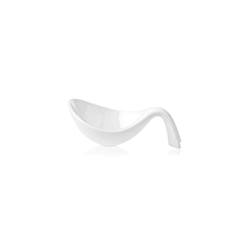 Villeroy und Boch - Flow Amuse Bouche-Schälchen, Dipschale, für Snacks/Vorspeisen/Desserts, Premium Porzellan, spülmaschinengeeignet, weiß, 30 ml von Villeroy & Boch