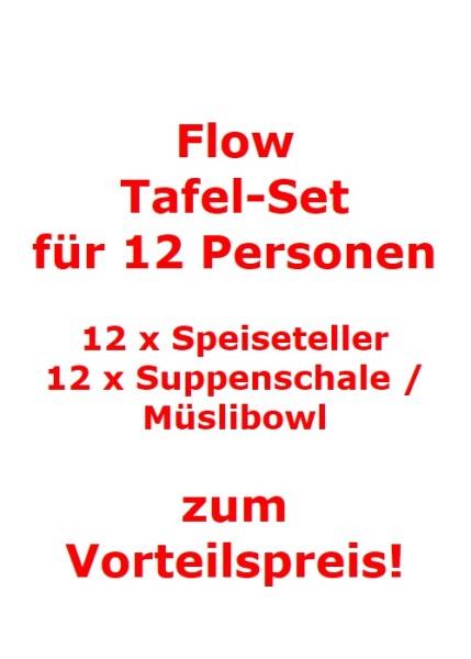 Villeroy & Boch Flow Tafel-Set für 12 Personen / 24 Teile von Villeroy & Boch