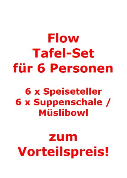 Villeroy & Boch Flow Tafel-Set für 6 Personen / 12 Teile von Villeroy & Boch