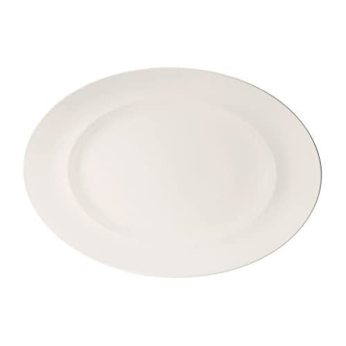 Villeroy und Boch For Me ovale Platte, Premium Porzellan, weiß, 41 cm von Villeroy & Boch