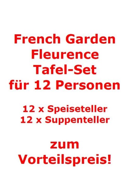 Villeroy & Boch French Garden Fleurence Tafel-Set für 12 Personen / 24 Teile von Villeroy & Boch