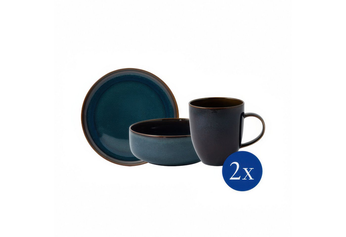 Villeroy & Boch Frühstücks-Geschirrset Crafted Denim, Porzellan, Spülmaschinengeeignet Villeroy & Boch Frühstücks-Geschirrset Crafted Denim, Porzellan, Spülmaschinengeeignet von Villeroy & Boch