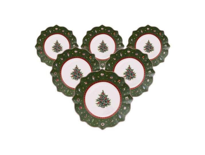 Villeroy & Boch Frühstücksteller Toy's Deligth Frühstücksteller ø 24,5 cm 6er Set, (6 St), grün von Villeroy-&-Boch